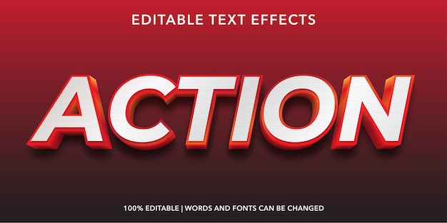 action editable text effect