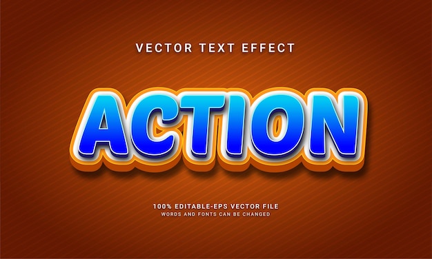 Action editable text effect