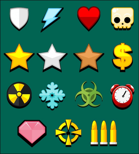 Action game icons