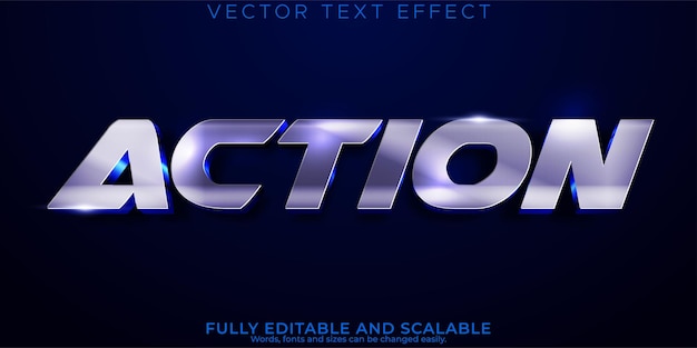 Action metallic text effect editable movie and iron text style