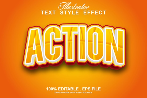 action text effect editable