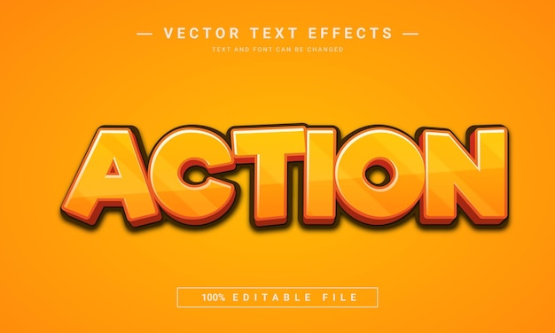 Vector action text effect template