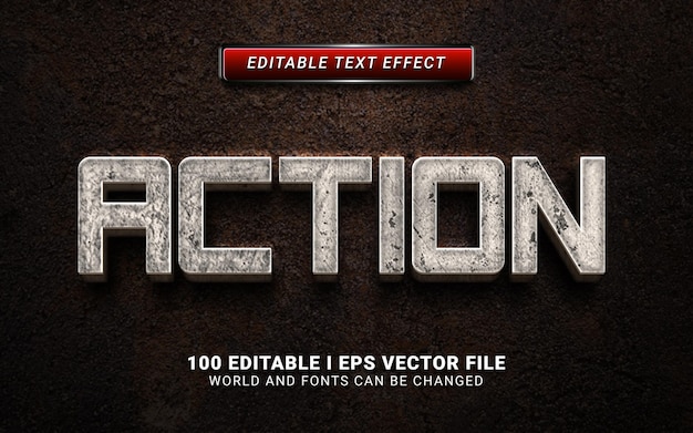 Vector action text effect