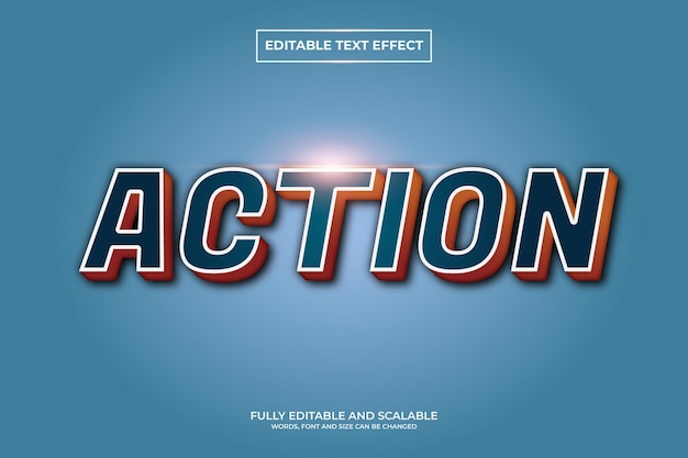 Vector action text effect