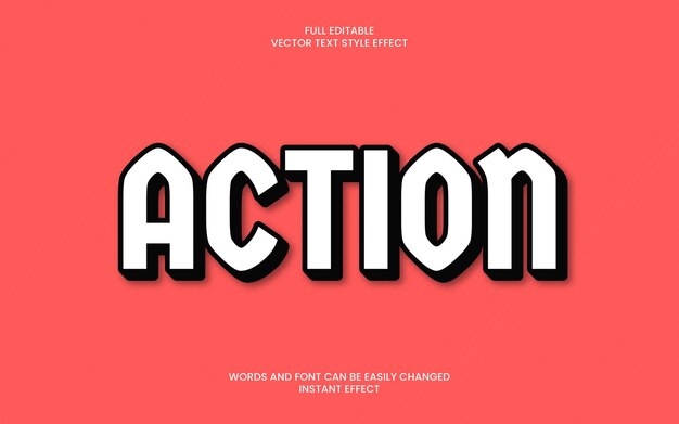 Vector action text effect