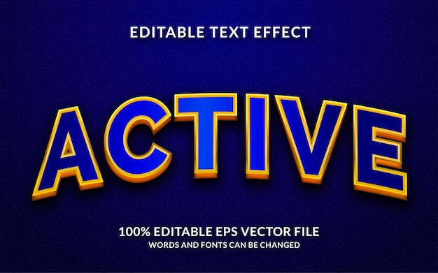 Active editable text effect