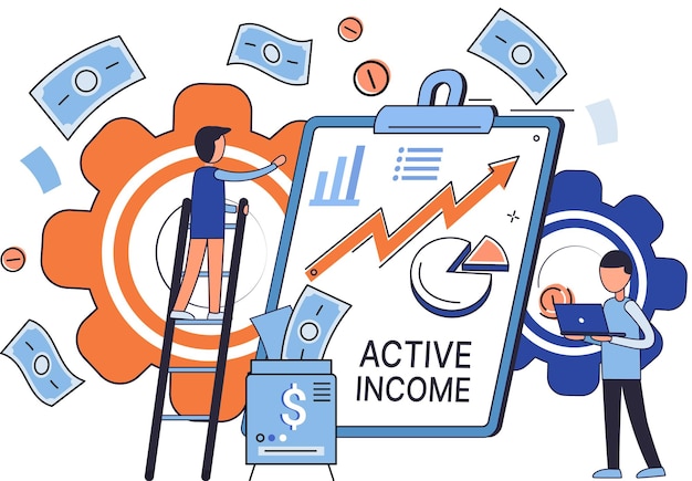 Active income obtained in course of certain activity using your knowledge and skills getting paid