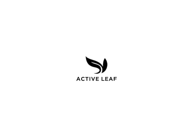 Vector active leaf logo design vector illustration