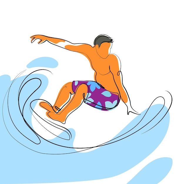 Active men riding surfboards on summer holidaysvacation at sea resortYoung surferriding waves