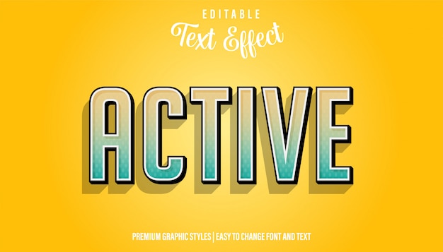 Active Modern Gradient Style Editable Text Effect