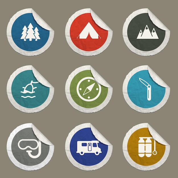 Active recreation icon for web sites and user interface