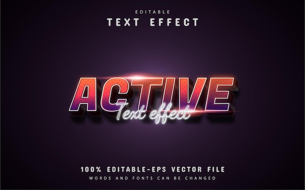 Vector active text - 3d gradient style text effect editable