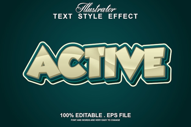 active text effect editable