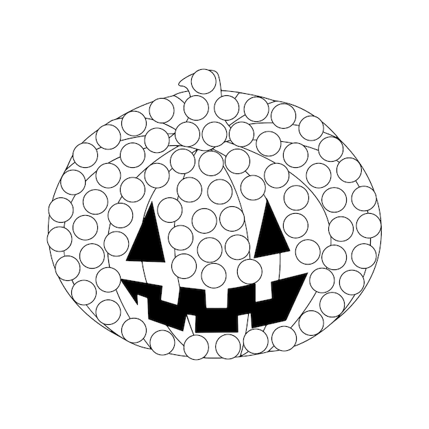 Activiteitenpagina's met Halloween-stippen voor kinderen