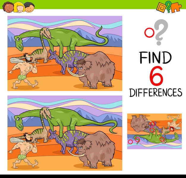 Activity of differences for kids