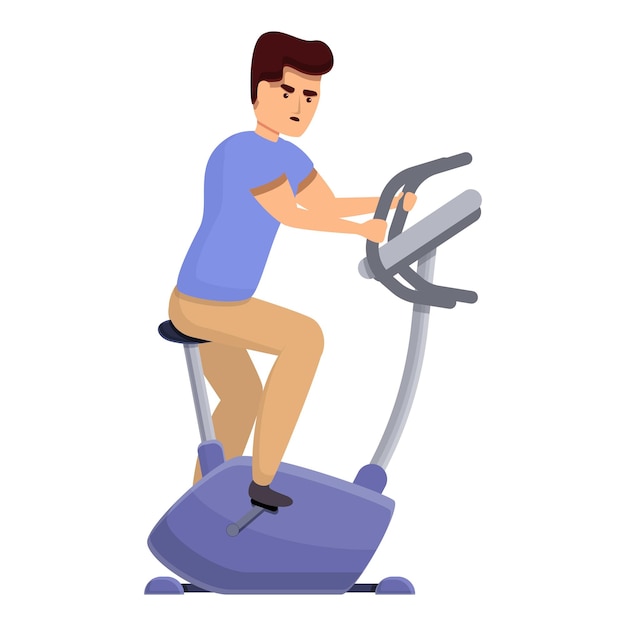 activity exercise bike icon cartoon of activity exercise bike vector icon for web design isolated on white background