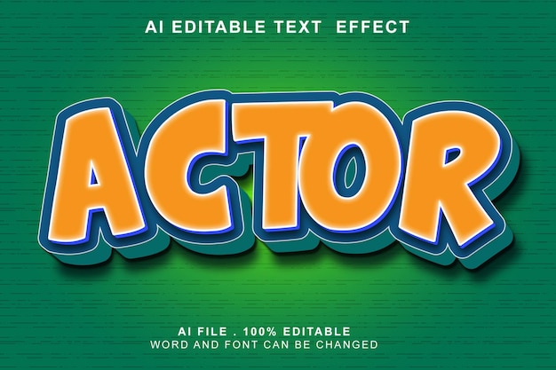 Actor 3d Text Effect