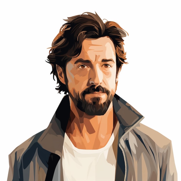 Vector actor isolated on transparent background