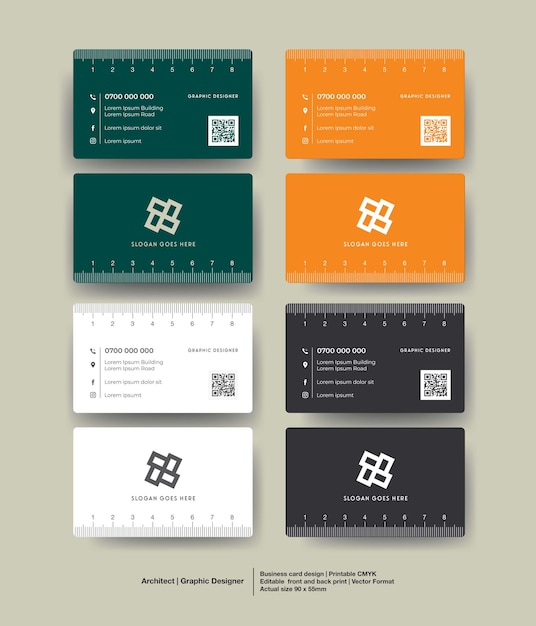 Vector actual business card vector template