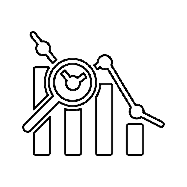 Vector actuarial data icon line outline symbol