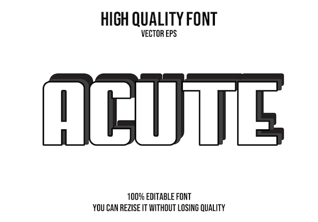 Acuut bewerkbaar tekstlettertype-effect