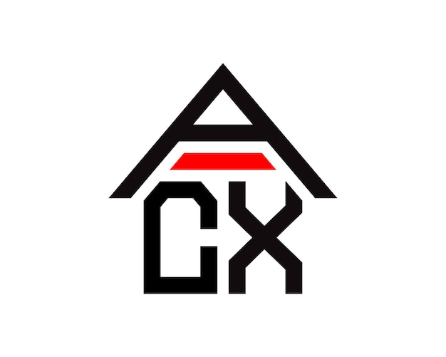 ACX letters real estate construction logo design vector