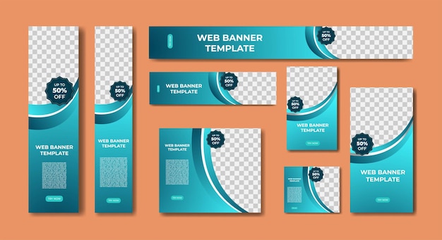 Ad banner template design for design promotion