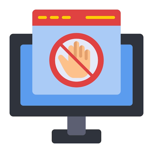 Vector ad blocker icon