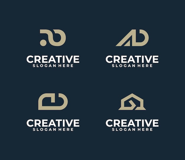 AD letter logo collection