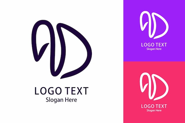 AD Letter Logo-ontwerp