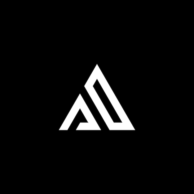 Шаблон буквенного вектора логотипа AD