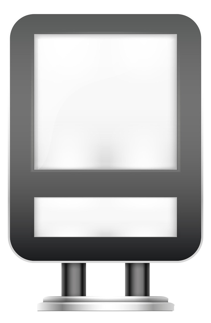 Vector ad panel mockup media screen white template