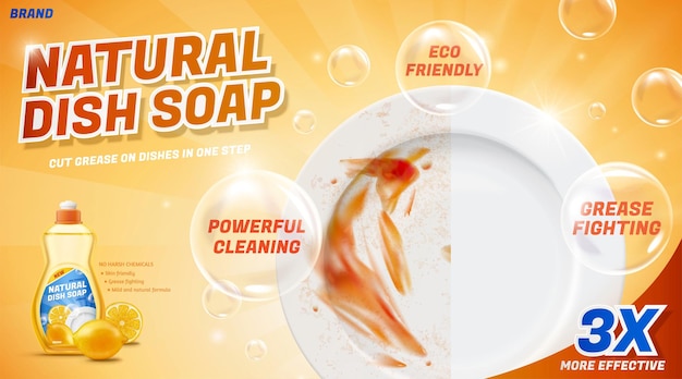 Ad template for dish soap