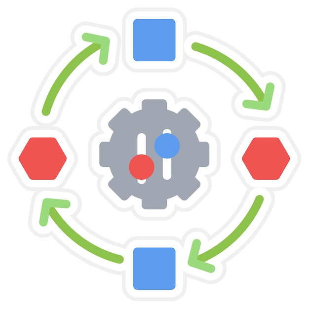 Vector adaptability line illustration