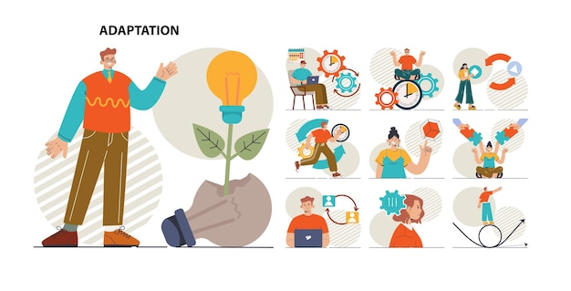 Vector adaptation concept set transformation in different situation change