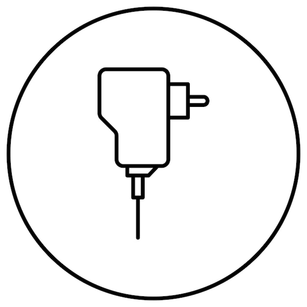 Vettore immagine vettoriale dell'icona dell'adattatore può essere utilizzata per computer e hardware