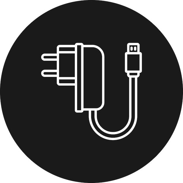 Икона вектора адаптера может использоваться для набора икон компьютера и оборудования
