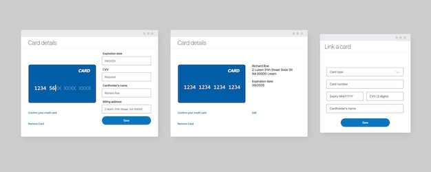 add bank card banner template. payment methods design ui ux.