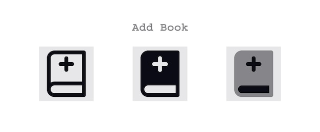 Add book icons set