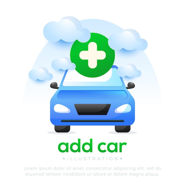 Add car illustration design