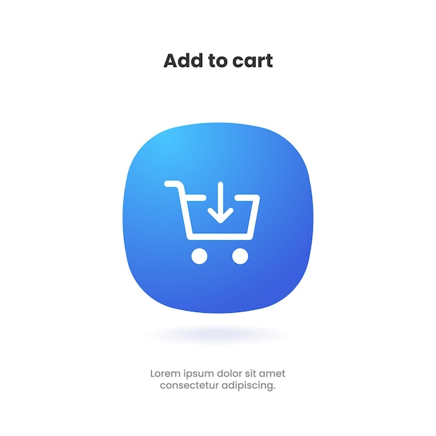 Add to cart button buy now icon shopping cart, online shopping for website, mobile app, ui ux mobile