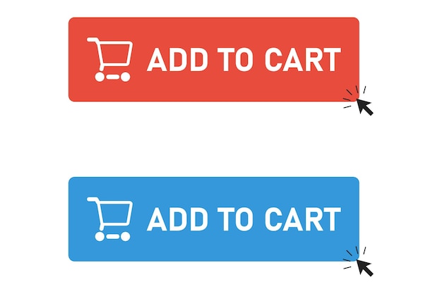 Add to cart button vector icon Online shopping button