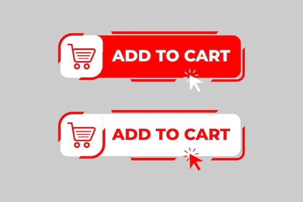 Vector add to cart button web button with shopping cart vector icon