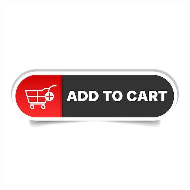 Add to Cart icon with a plus sign Vector design of a shopping cart button Sign to click