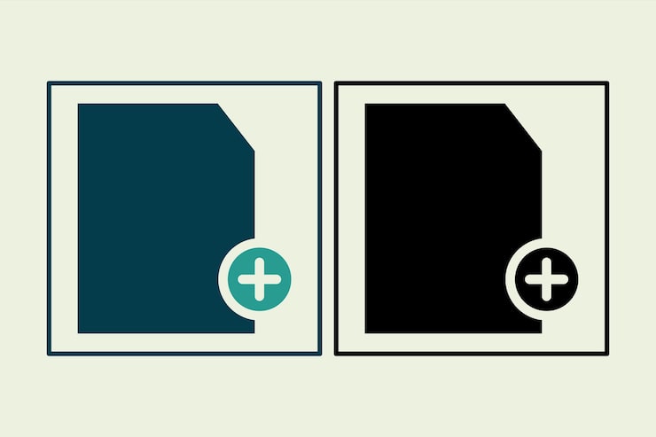 Vector add file icon icon related to ui elements suitable for web site app user interfaceselement printable etc solid icon style simple vector design editable