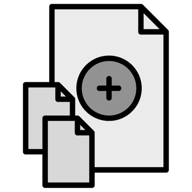 add file icon vector image can be used for documents and files