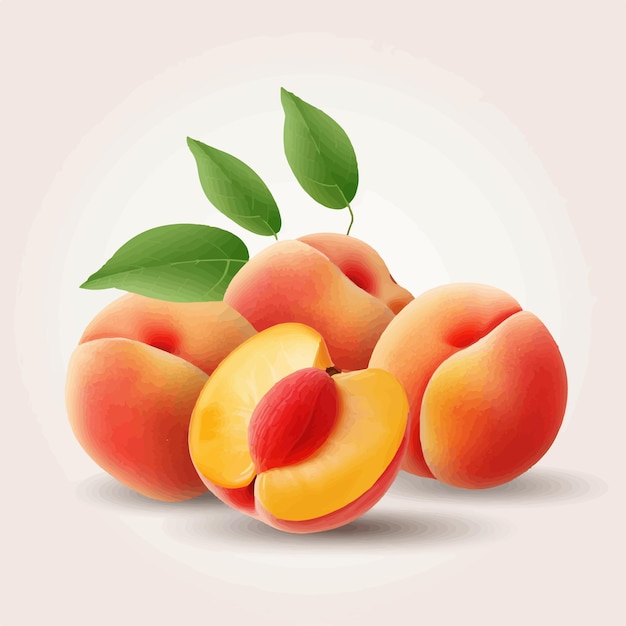 ベクター形式の鮮やかな桃のステッカーを使用して、ブランディングにフルーティーなひねりを加えます。