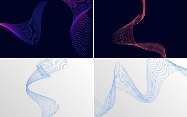 Add a modern touch to your project with these geometric wave pattern backgrounds