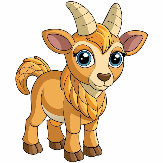 Vector addax goat goes vector kawaii