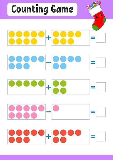 Illustrazione di addizione e sottrazione